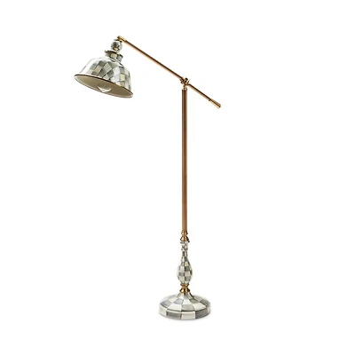 Sterling Check Enamelware Reading Floor Lamp