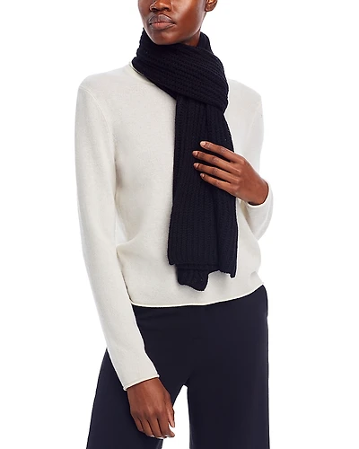 C by Bloomingdale's Cashmere Rib Knit Scarf - Exclusive