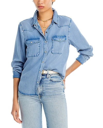Aqua Western Denim Shirt - Exclusive
