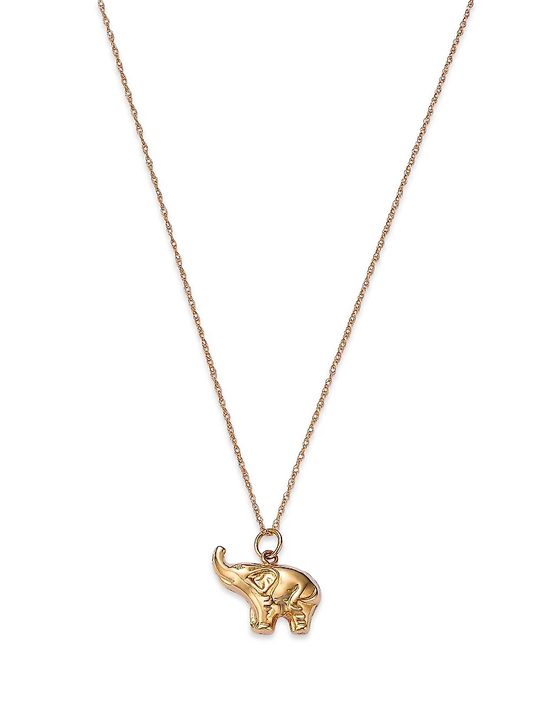 Bloomingdale's Fine Collection Baby Elephant Pendant Necklace