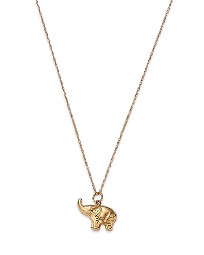 Bloomingdale's Fine Collection Baby Elephant Pendant Necklace