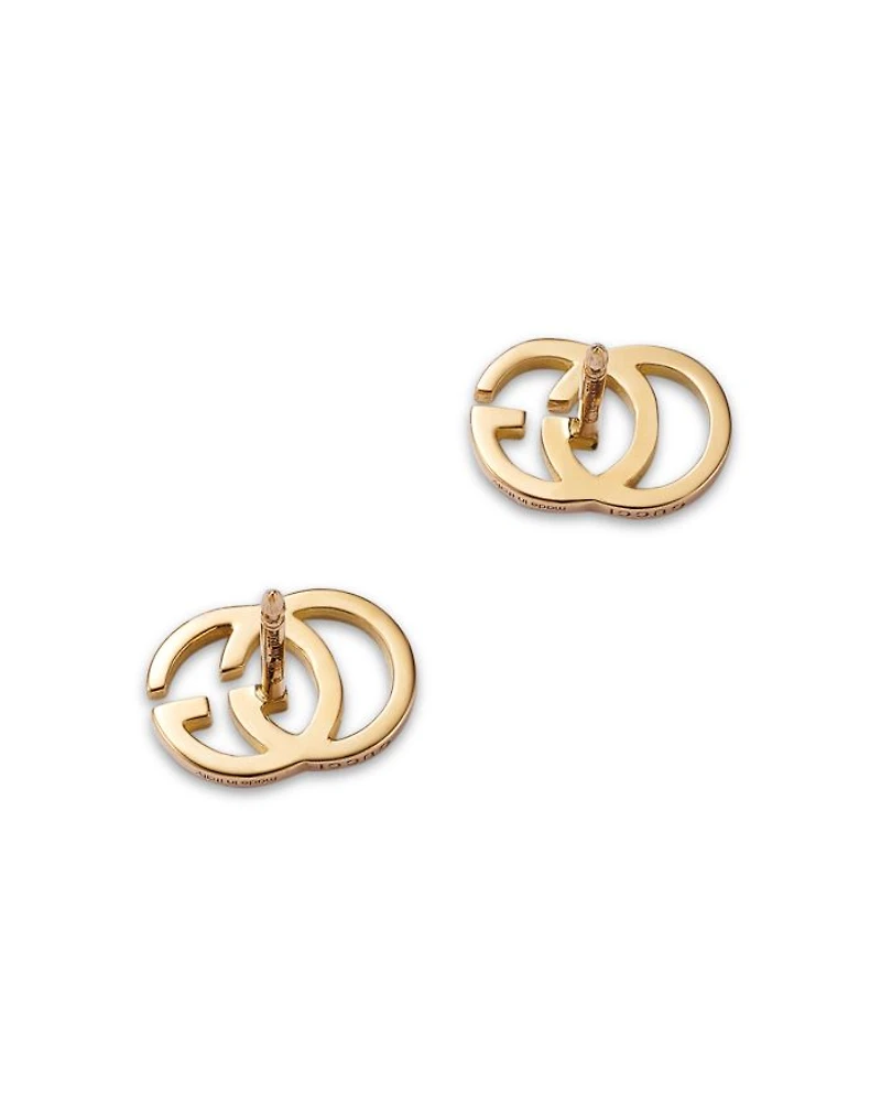 Gucci 18K Yellow Gold Running G Stud Earrings