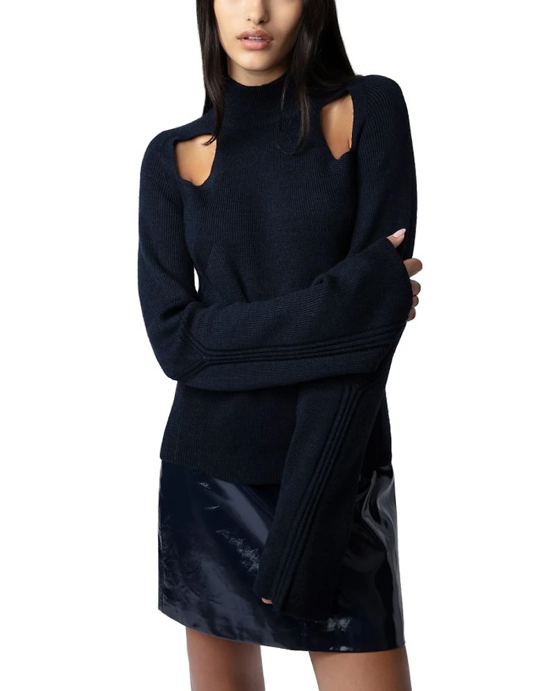 Micky Cutout Turtleneck Sweater
