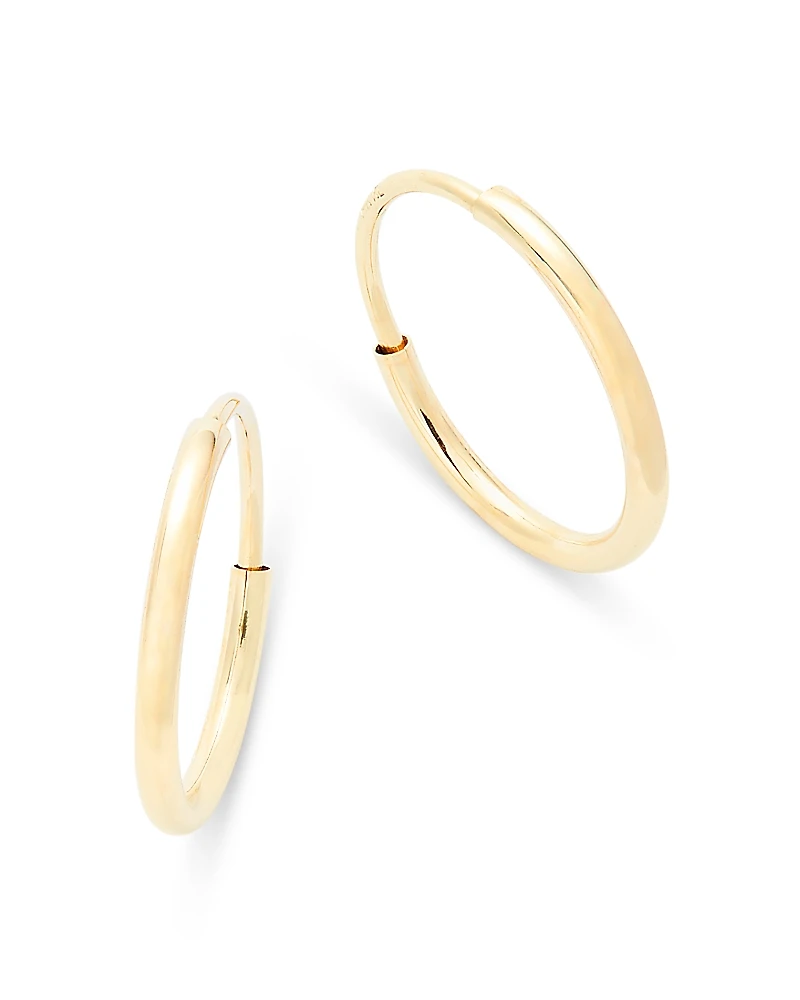 Bloomingdale's Fine Collection Children's Polished Extra Small Endless Hoop Earrings