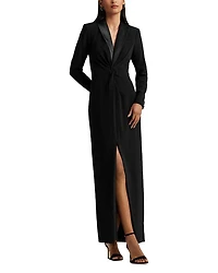 Tuxedo Style Column Gown