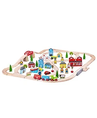 Bigjigs Rail Town and Country Train Set - Ages 3+
