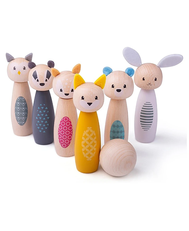 Bigjigs Toys 100% Fsc Certified Animal Skittles - Ages 12 Months+