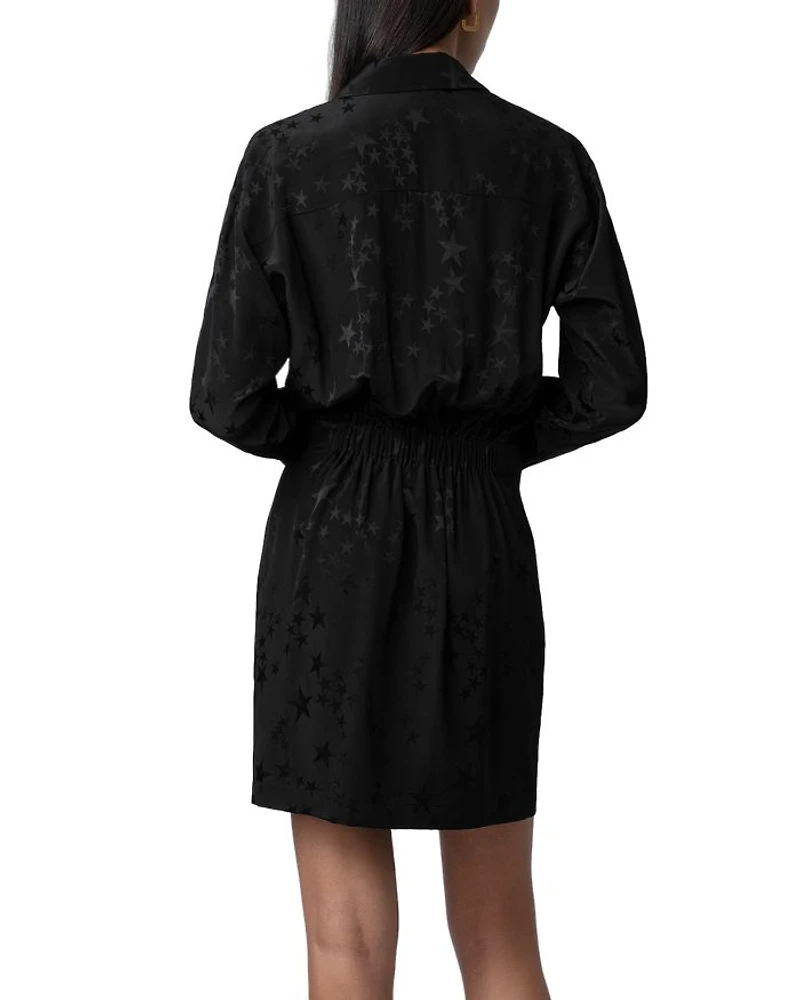 Ravy Star Embossed Silk Dress
