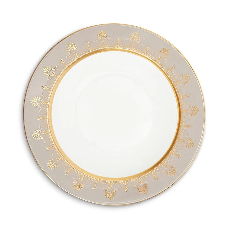 Wedgwood Anthemion Grey Rim Soup Bowl