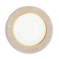 Wedgwood Anthemion Grey Rim Soup Bowl