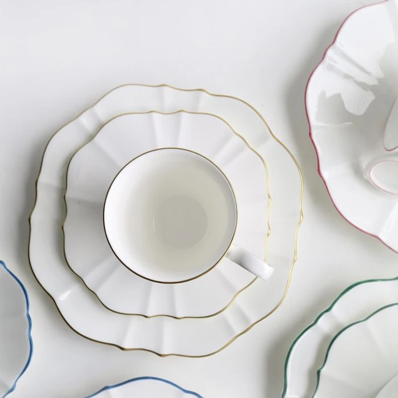 Amelie Brushed Gold 7" Bread Canape Plate