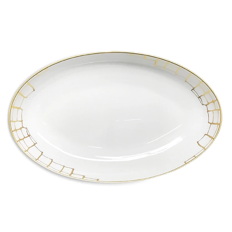 Prouna Alligator Gold 16 Deep Oval Platter