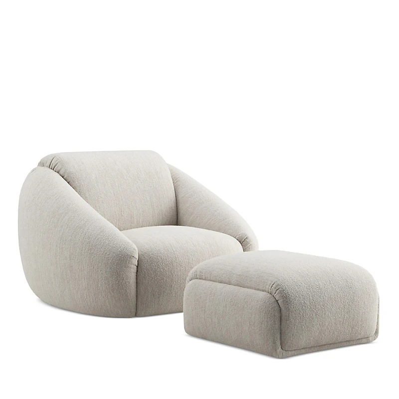 Chateau d'Ax Florentina Fabric Swivel Chair - Exclusive
