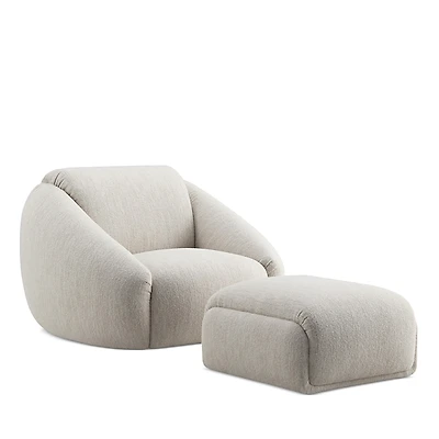 Chateau d'Ax Florentina Fabric Swivel Chair - Exclusive