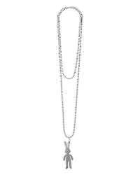 Sterling Silver Rare Wonders Karat Rabbit Pendant Necklace, 34"