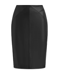 Raya Leather Pencil Skirt
