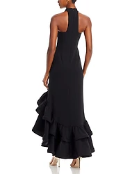 Racerback Ruffle Hem Gown - Exclusive
