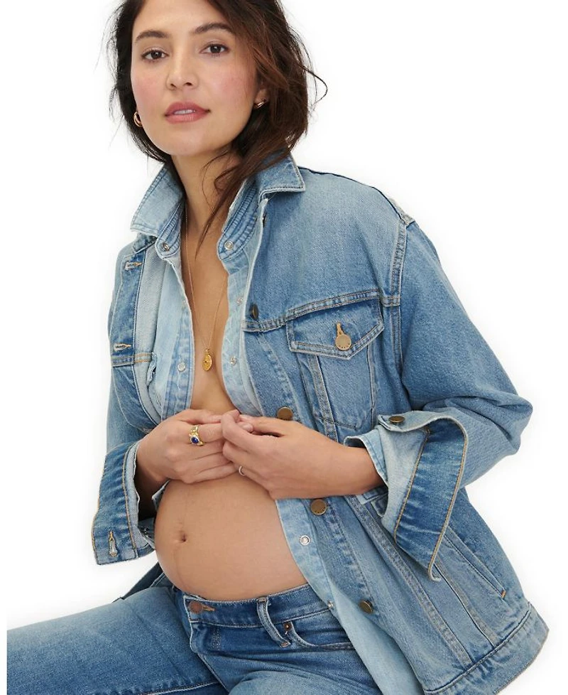 Classic Maternity Jean Jacket