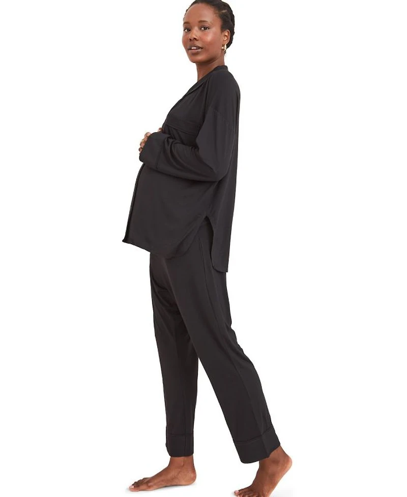 Ultra Soft Maternity Jersey 2 Piece Pajama Set