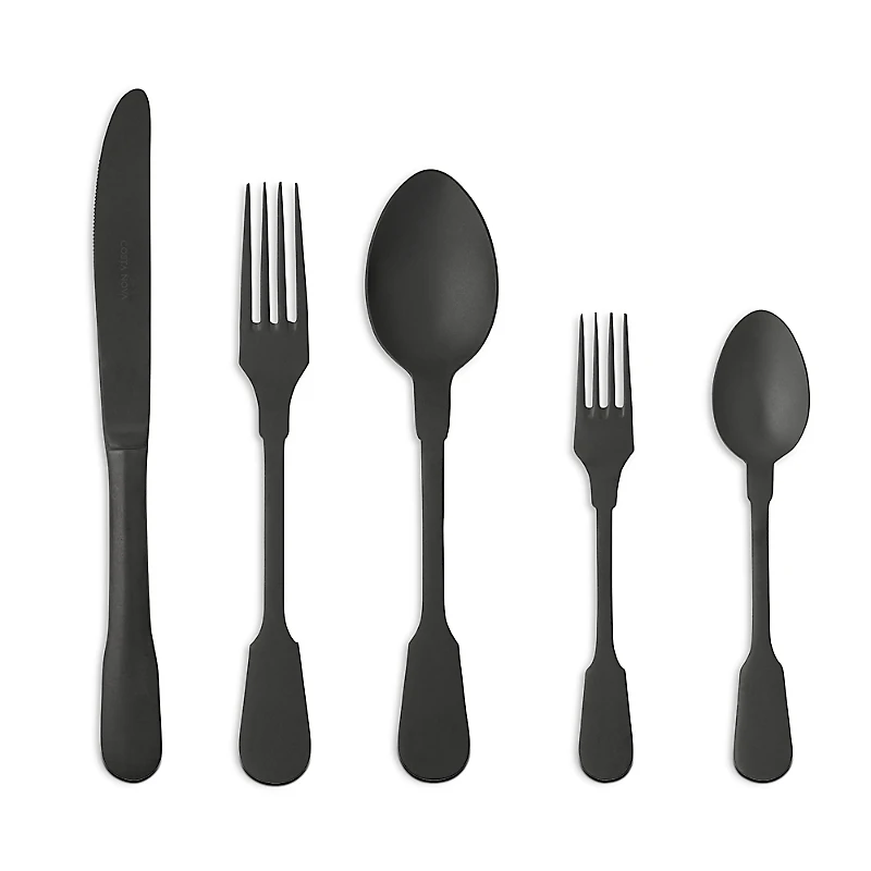 Costa Nova Saga Pvd Black 5 Piece Place Setting