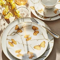 Butterfly Ginkgo Gold Pasta Bowl