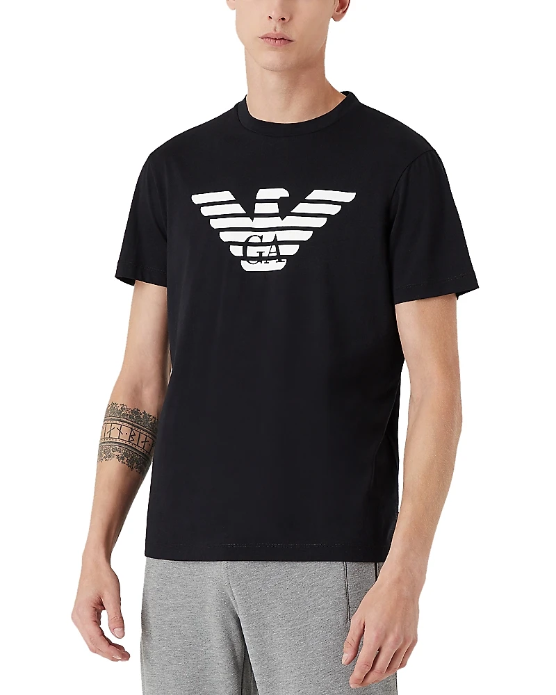 Emporio Armani Essential Pima Cotton Logo Graphic Tee
