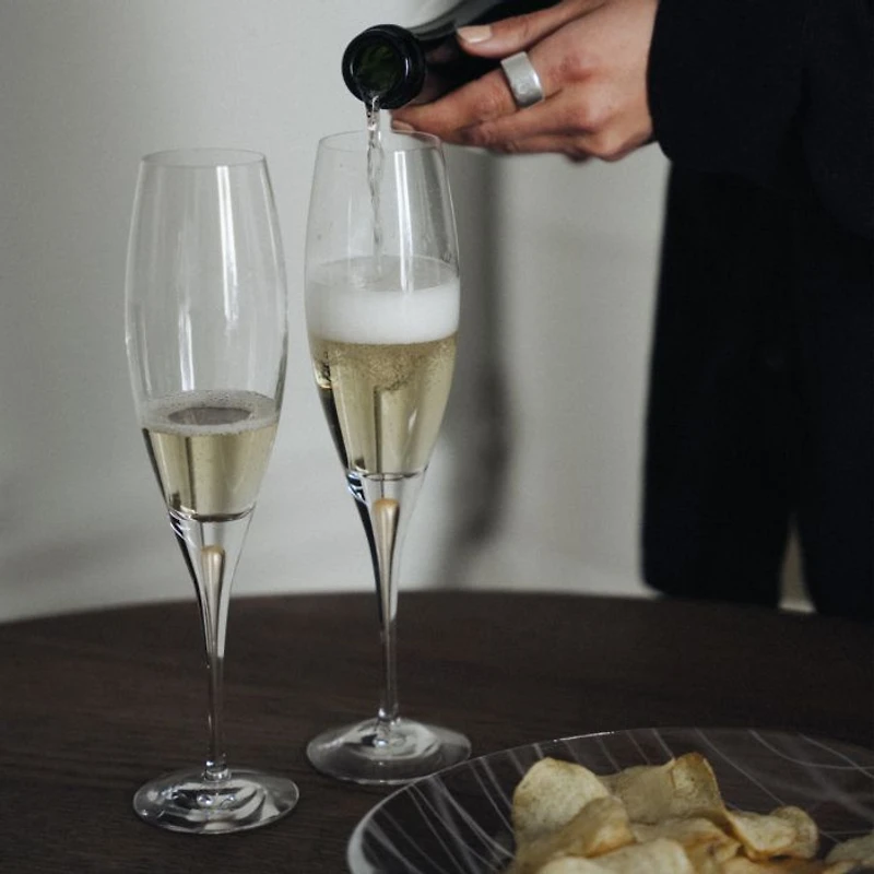 Intermezzo Gold Champagne Glasses, Set of 2