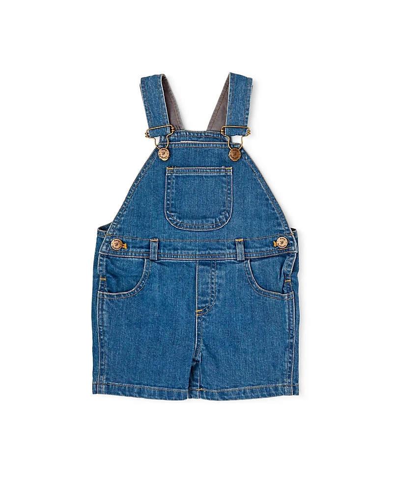 Dotty Dungarees Unisex Classic Stonewash Denim Overalls Shorts