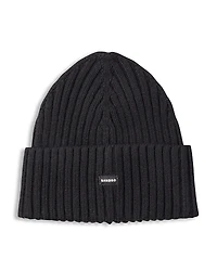 Sandro Ribbed Knit Cuffed Beanie