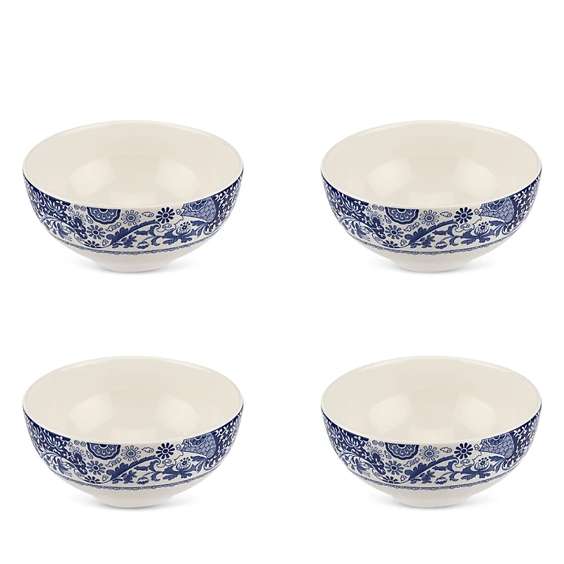 Spode Blue Italian Brocato 6.5 Bowl, Set of 4