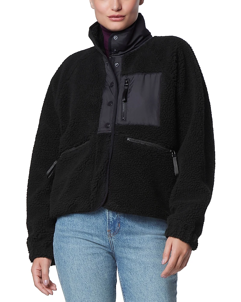 Marc New York Mixed Media Sherpa Jacket