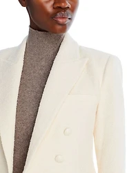 Brooke Double Breasted Cropped Tweed Blazer