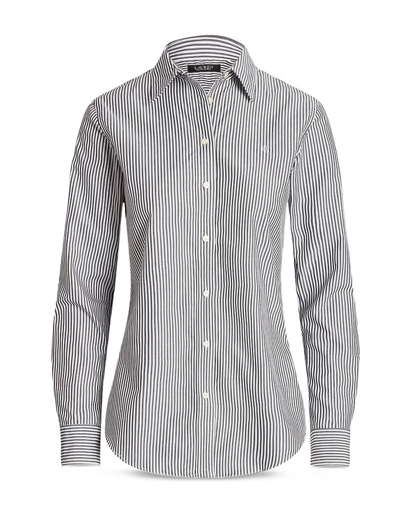 Striped Button Front Top