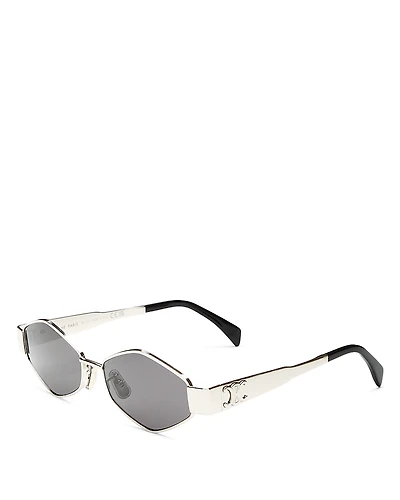 Celine Metal Triomphe Geometric Sunglasses, 54mm