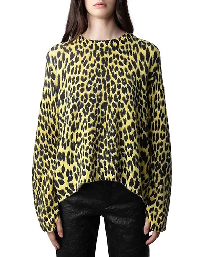 Markus Cashmere Leopard Print Sweater