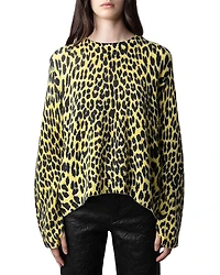 Zadig & Voltaire Markus Cashmere Leopard Print Sweater