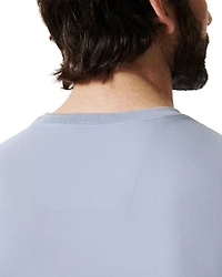 Silver Pique Crewneck Tee