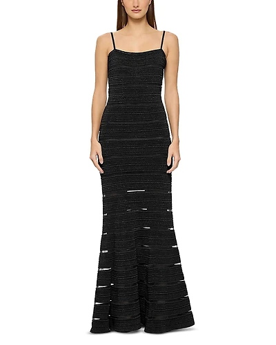 Herve Leger Sleeveless Stitched Bandage Gown