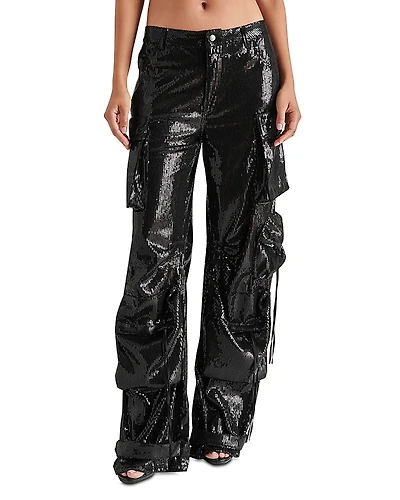 Steve Madden Duo Sequin Cargo Pants