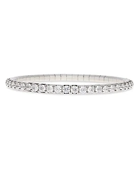 Extensible 18K White Gold Diamond Stretch Tennis Bracelet