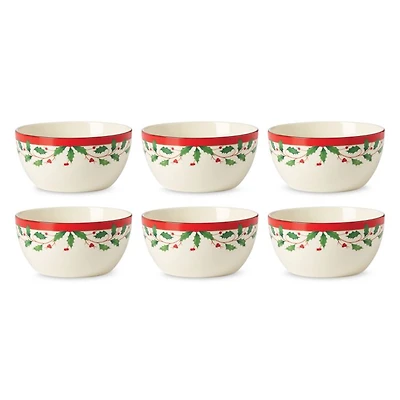 Holiday Dessert Bowls, Set of 6