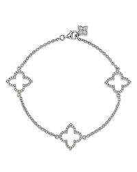 Diamond Clover Station Collection Bracelet 14K Gold, 0.38 tcw