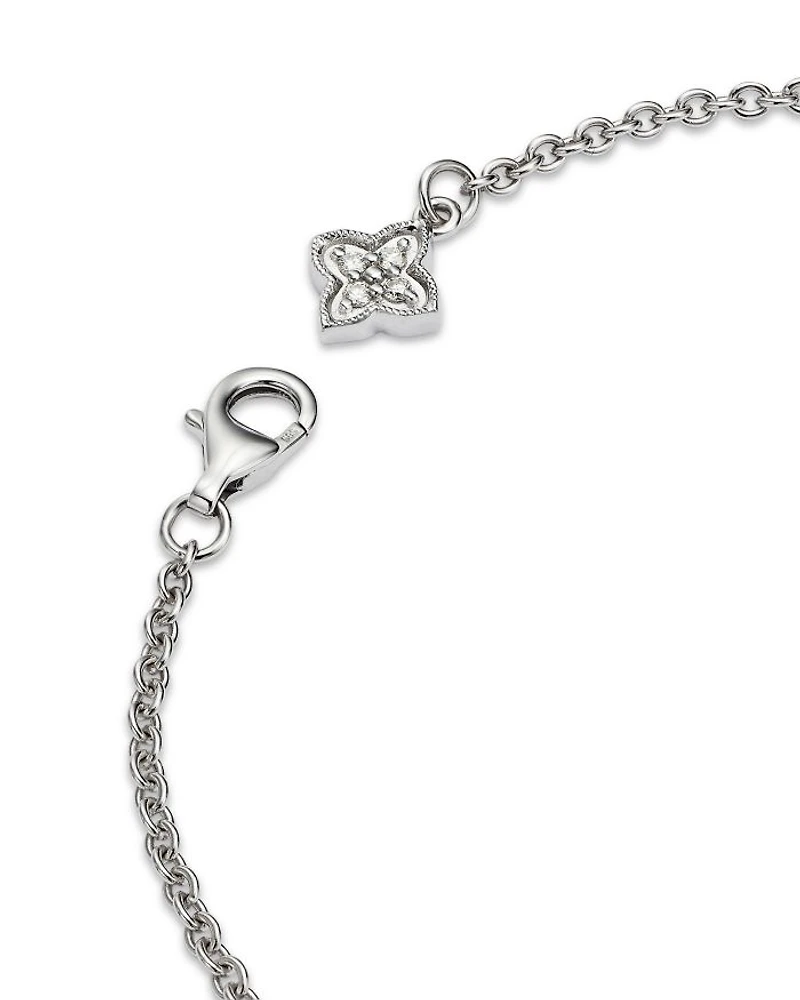 Diamond Clover Station Collection Bracelet 14K Gold, 0.38 tcw
