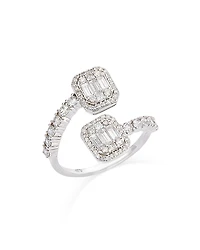 Bloomingdale's Fine Collection Diamond Multi Cut Bypass Ring 14K White Gold, 1.0 tcw