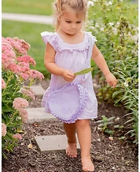 Girls' Lilly Lavender Seersucker Heart Purse - Little Kid, Big Kid