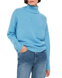 Whistles Chest Pocket Turtleneck Sweater