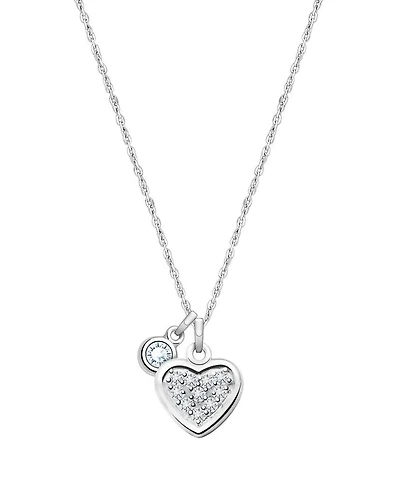 Children's Sterling Silver Oh So Loved Birthstone Girls' 12-14" Necklace