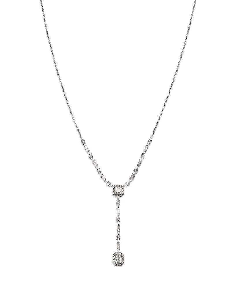 Diamond Mosaic Lariat Necklace
