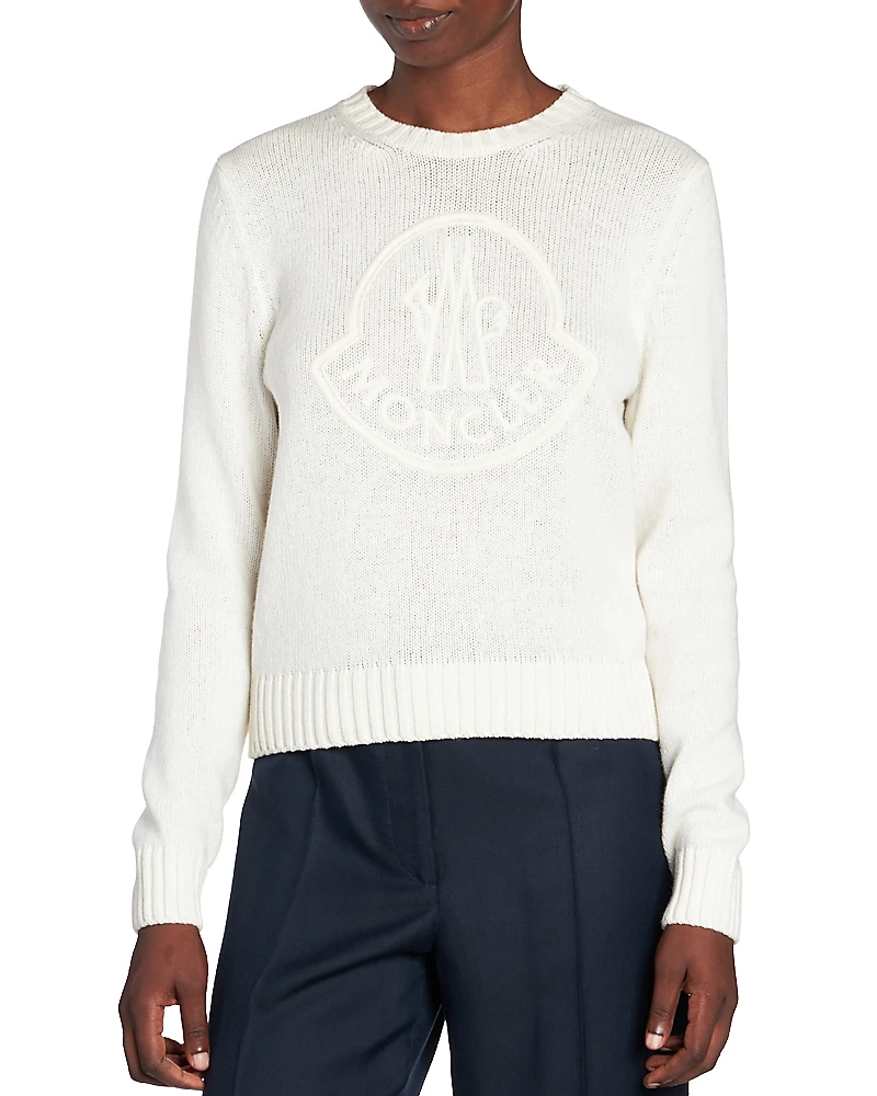 Moncler Wool Cashmere Logo Sweater