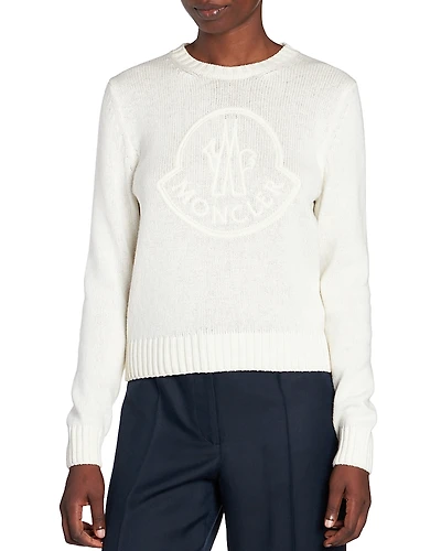 Moncler Wool Cashmere Logo Sweater